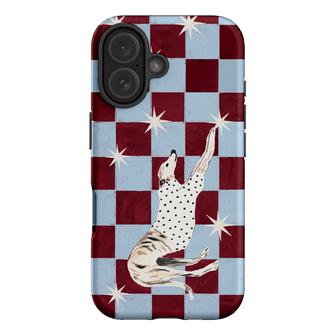 Check Greyhound Blue Printed Phone Cases iPhone 16 / Armoured by Lisa Hu - The Dairy