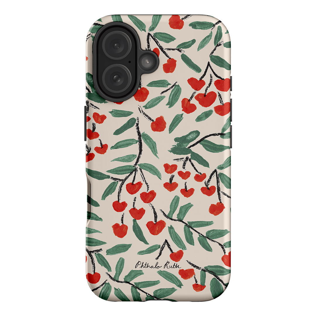 Cherry Love Printed Phone Cases iPhone 16 / Armoured by Phthalo Ruth - The Dairy