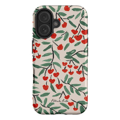 Cherry Love Printed Phone Cases iPhone 16 / Armoured by Phthalo Ruth - The Dairy