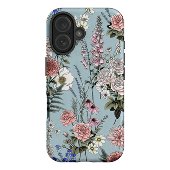 Garden Party Blue Printed Phone Cases iPhone 16 / Armoured by Typoflora - The Dairy