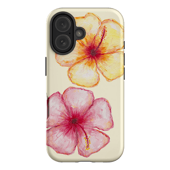 Hibiscus Flower Yellow Printed Phone Cases iPhone 16 / Armoured by BG. Studio - The Dairy