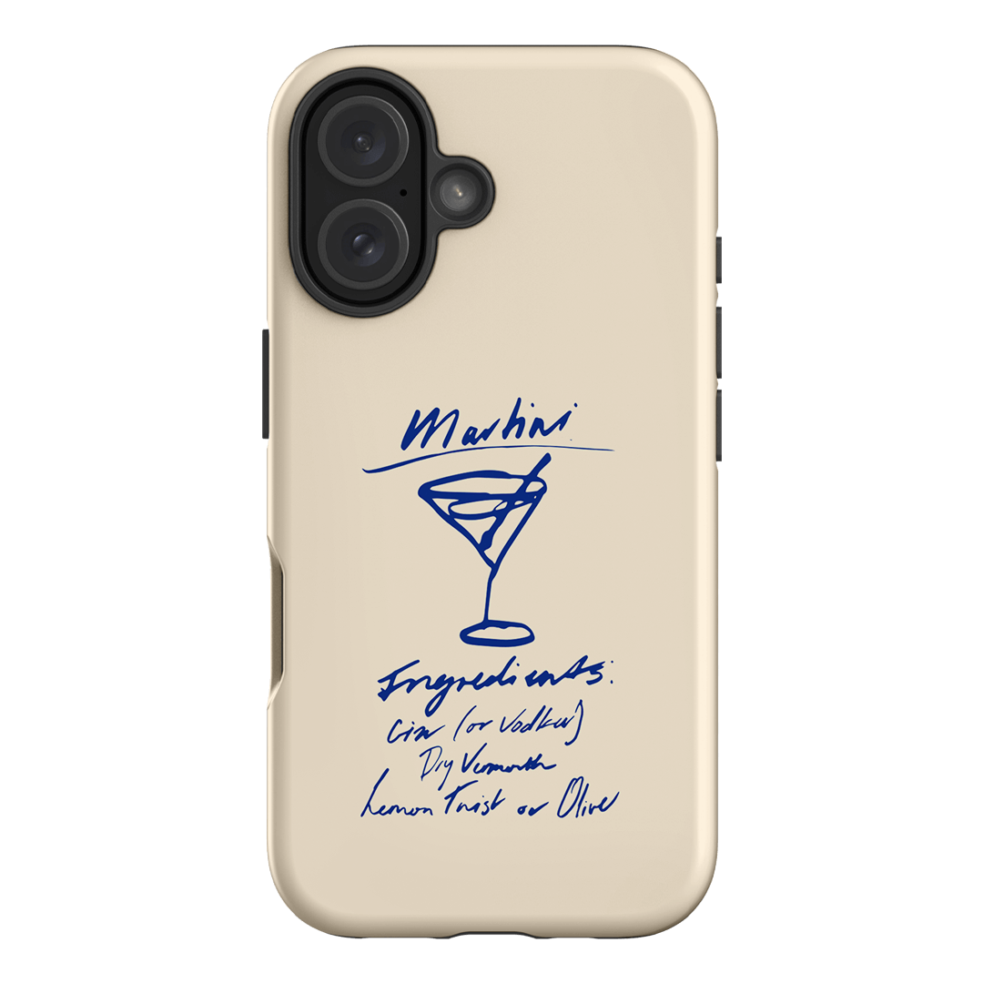 Martini Mood Cream Printed Phone Cases iPhone 16 / Armoured by The Dairy - The Dairy