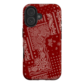 Paisley Crimson Printed Phone Cases iPhone 16 / Armoured by The Dairy - The Dairy