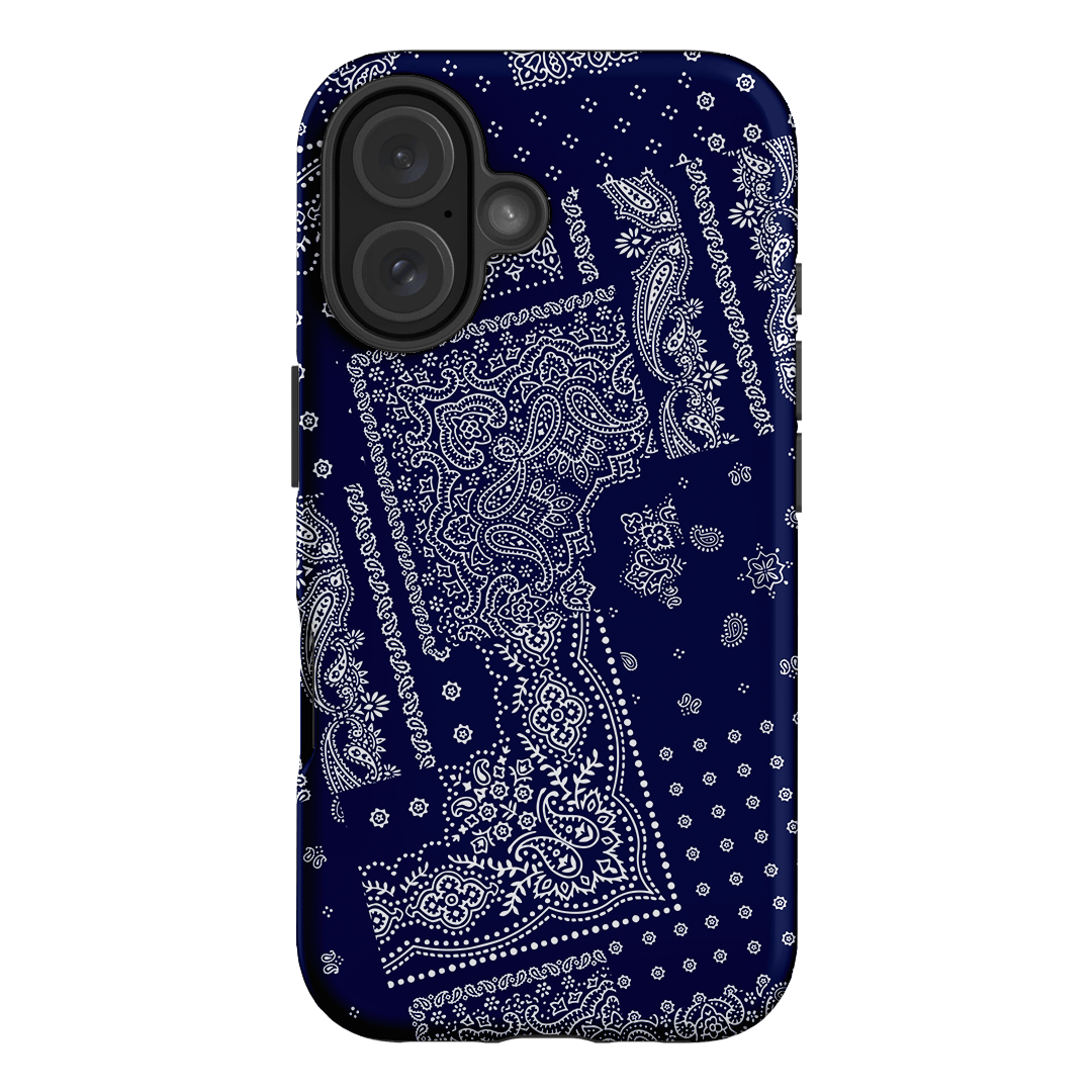 Paisley Indigo Printed Phone Cases iPhone 16 / Armoured by The Dairy - The Dairy
