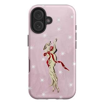 Pink Bow Hound Printed Phone Cases iPhone 16 / Armoured by Lisa Hu - The Dairy