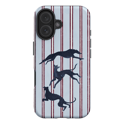 Stripey Hounds Printed Phone Cases iPhone 16 / Armoured by Lisa Hu - The Dairy