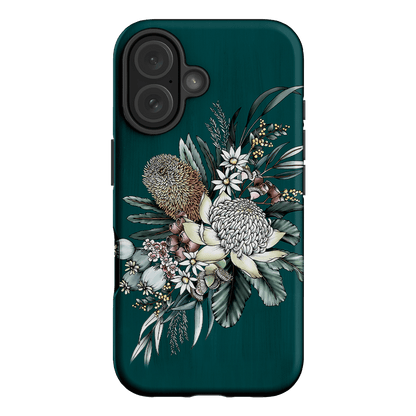 Teal Native Printed Phone Cases iPhone 16 / Armoured by Typoflora - The Dairy