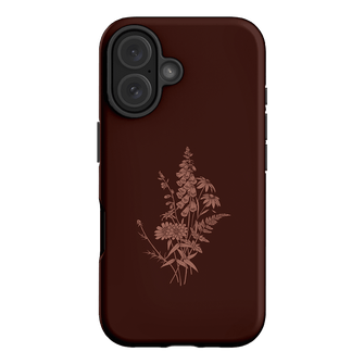 Wildflowers Mocha Printed Phone Cases iPhone 16 / Armoured by Typoflora - The Dairy