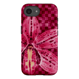 Check Orchid Printed Phone Cases iPhone 16E / Armoured by Sally Hungerford - The Dairy
