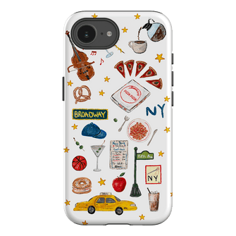 NYC White Printed Phone Cases iPhone 16E / Armoured by BG. Studio - The Dairy
