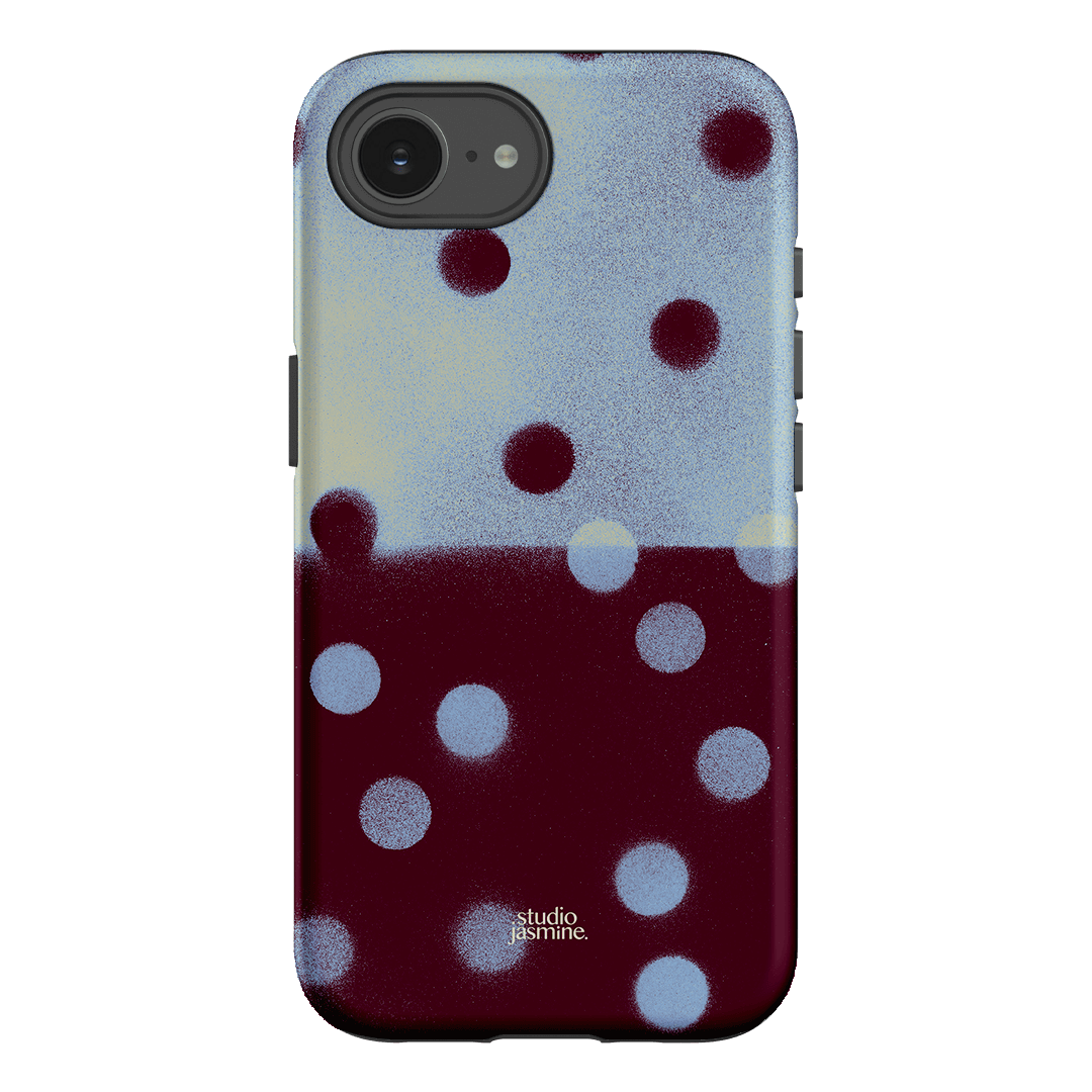 Plum Polka Dot Printed Phone Cases iPhone 16E / Armoured by Jasmine Dowling - The Dairy