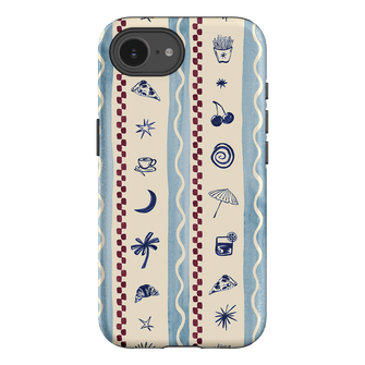 Summer Snacks Blue Printed Phone Cases iPhone 16E / Armoured by Charlie Taylor - The Dairy