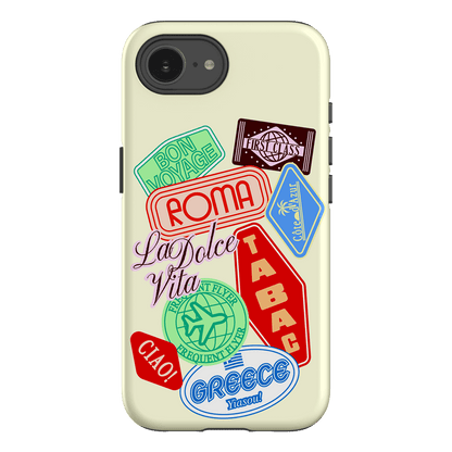 Well Travelled Printed Phone Cases iPhone 16E / Armoured by The Dairy - The Dairy