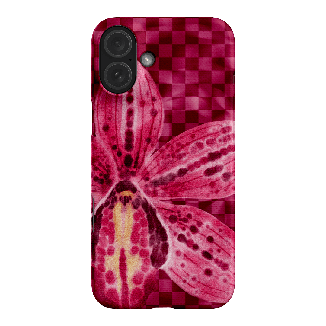 Check Orchid Printed Phone Cases iPhone 16 Plus / Snap by Sally Hungerford - The Dairy
