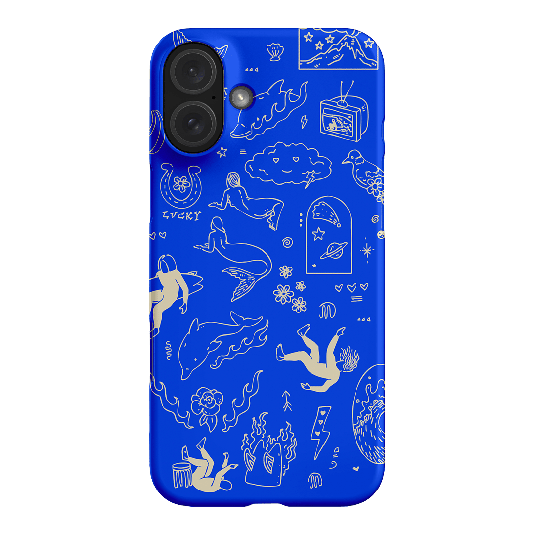 Easty Flash Blue Printed Phone Cases iPhone 16 Plus / Snap by Easty Beasty - The Dairy