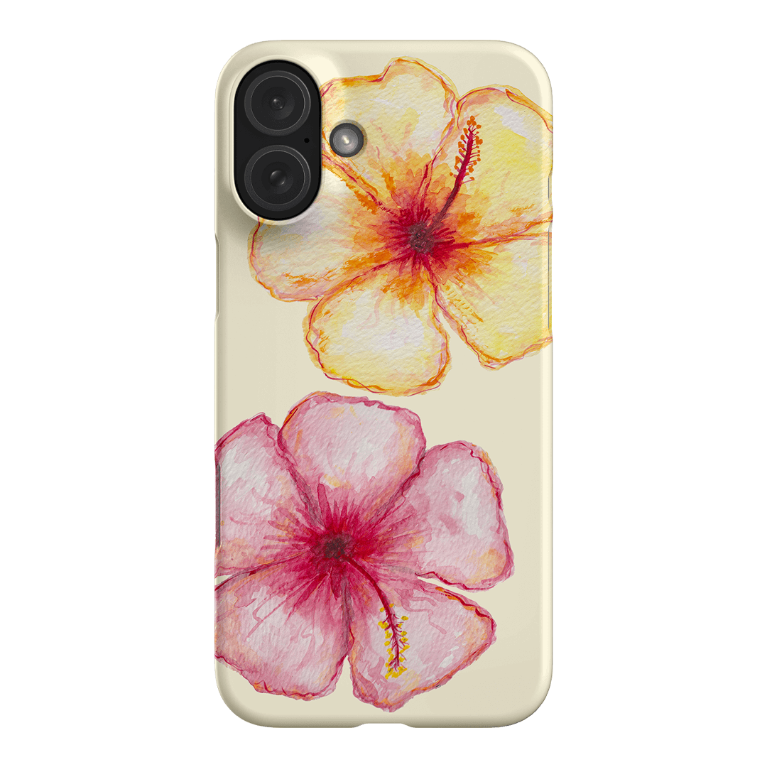 Hibiscus Flower Yellow Printed Phone Cases iPhone 16 Plus / Snap by BG. Studio - The Dairy