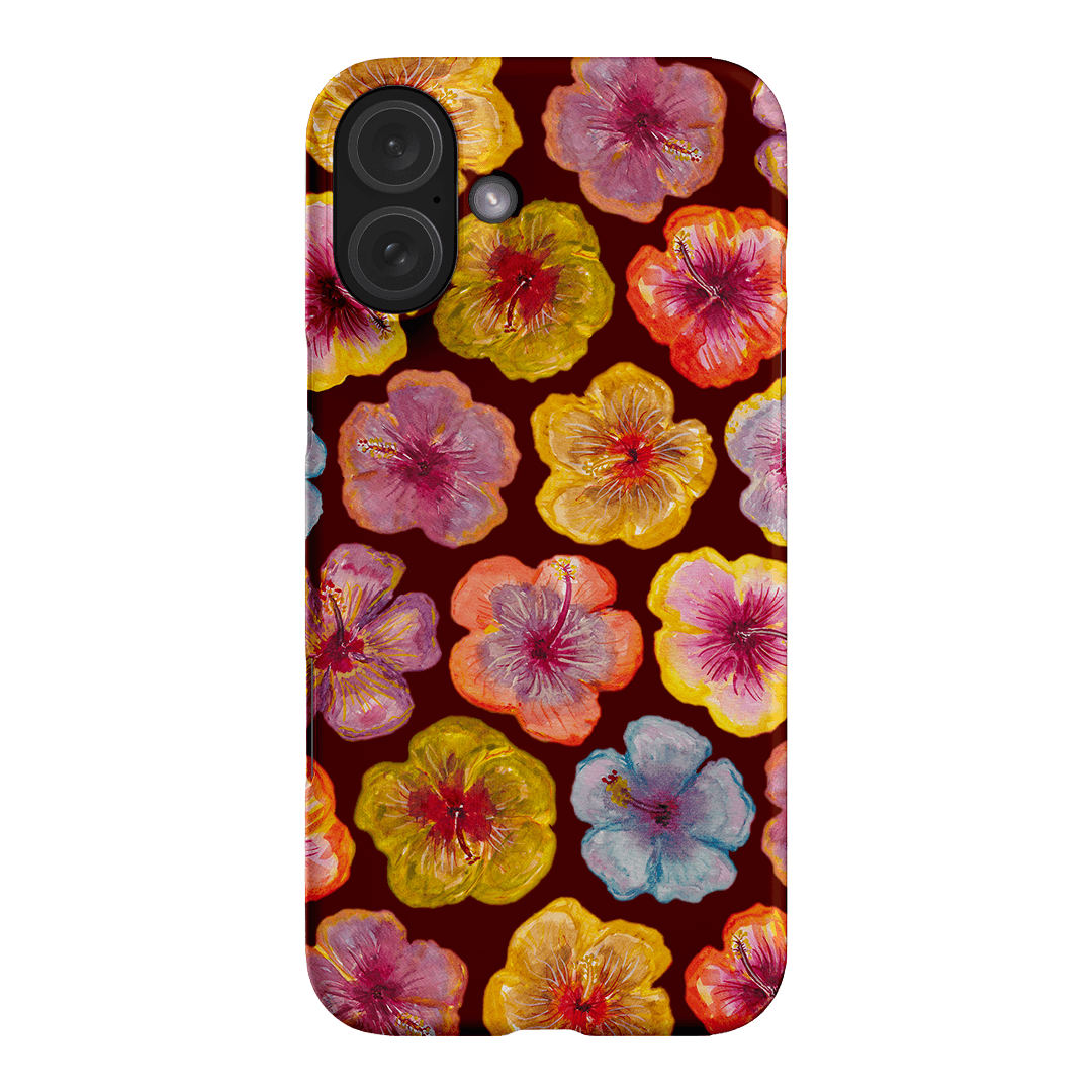 Hibiscus Holiday Rouge Printed Phone Cases iPhone 16 Plus / Snap by BG. Studio - The Dairy