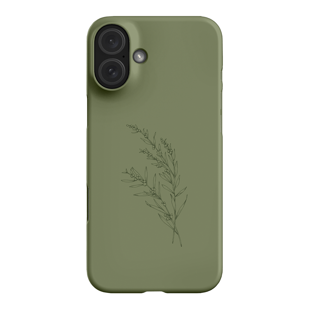 Khaki Wattle Printed Phone Cases iPhone 16 Plus / Snap by Typoflora - The Dairy