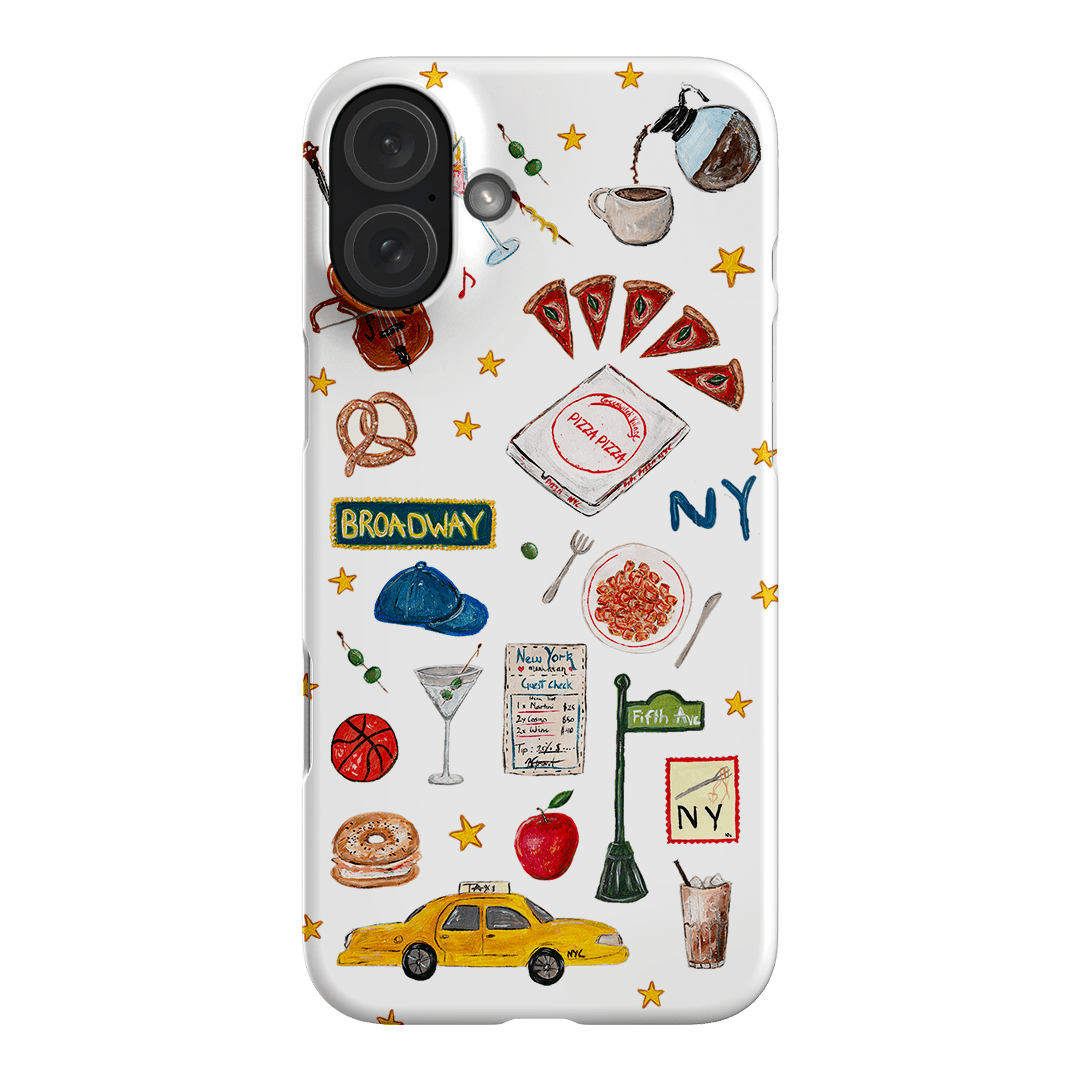 NYC White Printed Phone Cases iPhone 16 Plus / Snap by BG. Studio - The Dairy