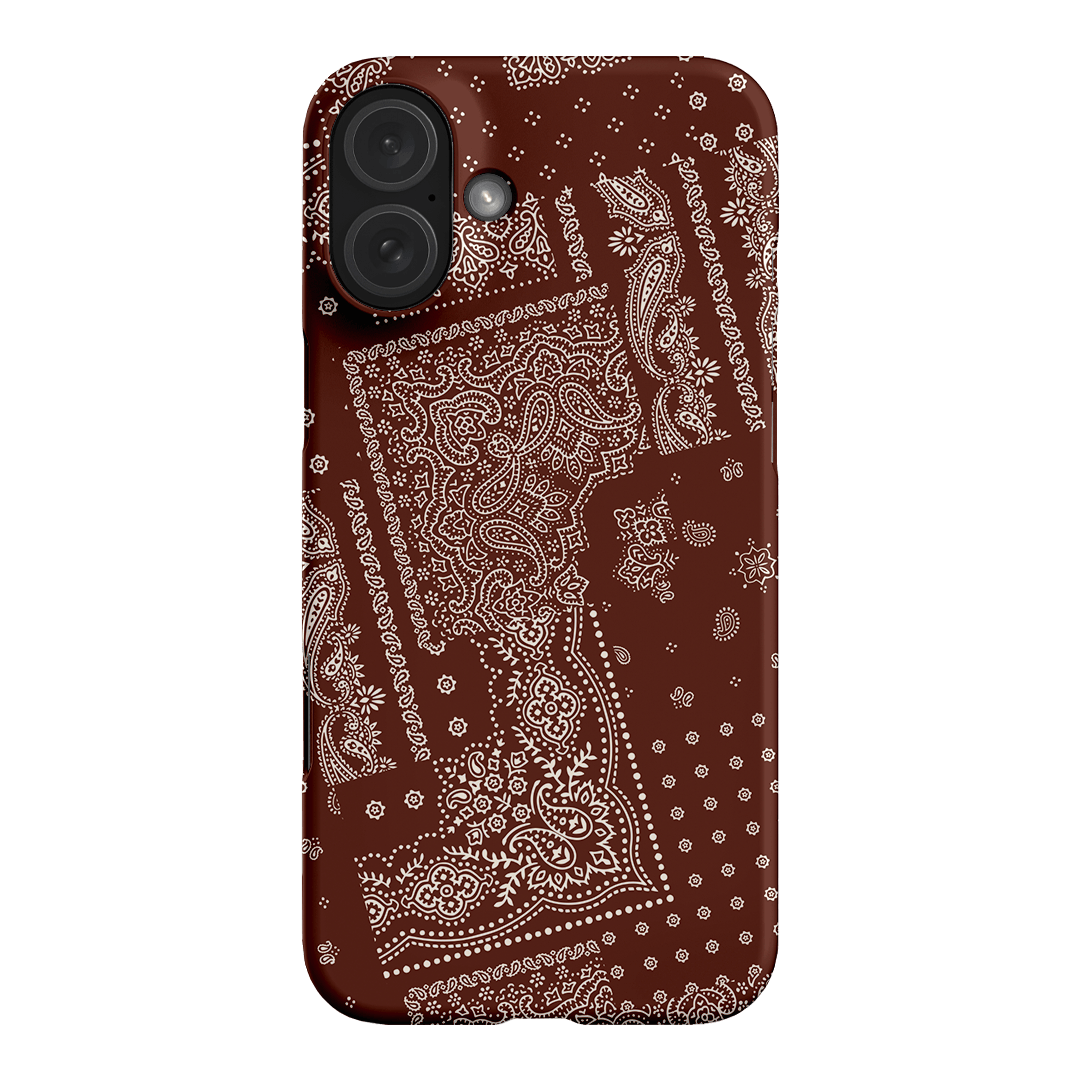 Paisley Cinnamon Printed Phone Cases iPhone 16 Plus / Snap by The Dairy - The Dairy