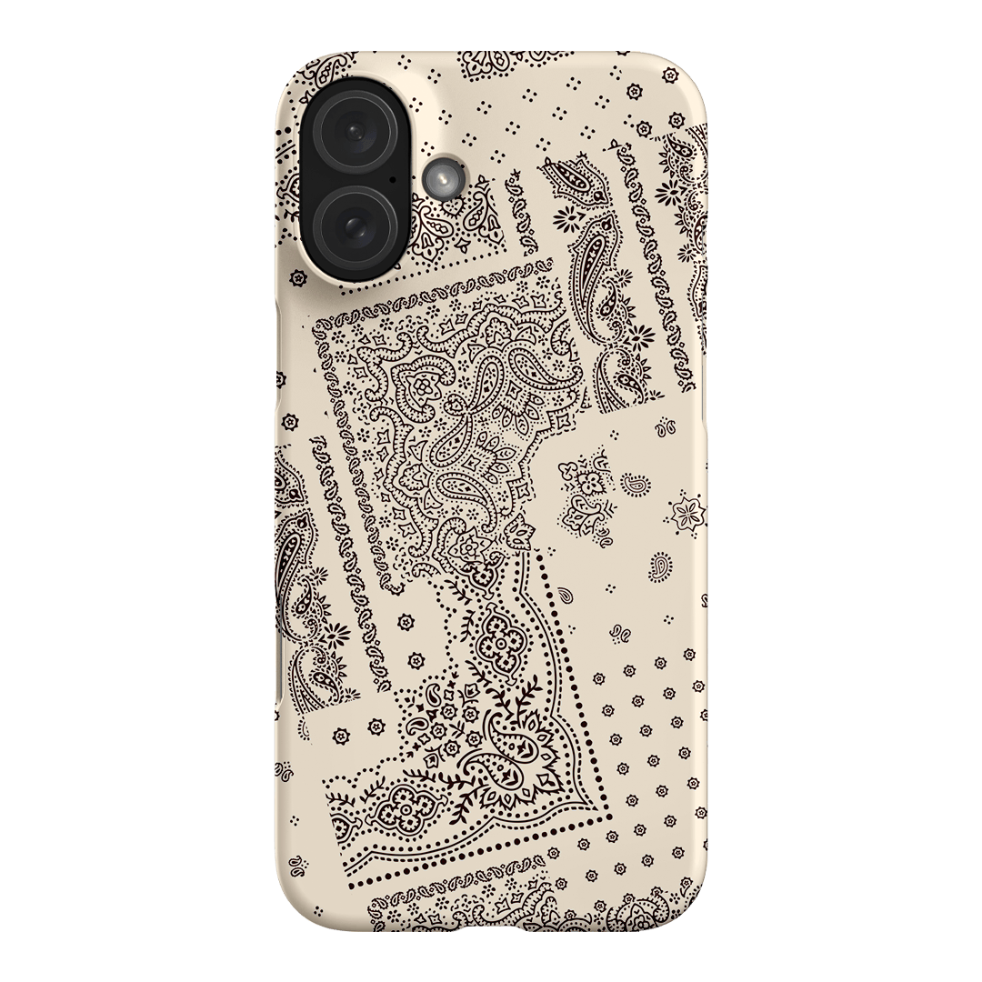 Paisley Ecru Printed Phone Cases iPhone 16 Plus / Snap by The Dairy - The Dairy