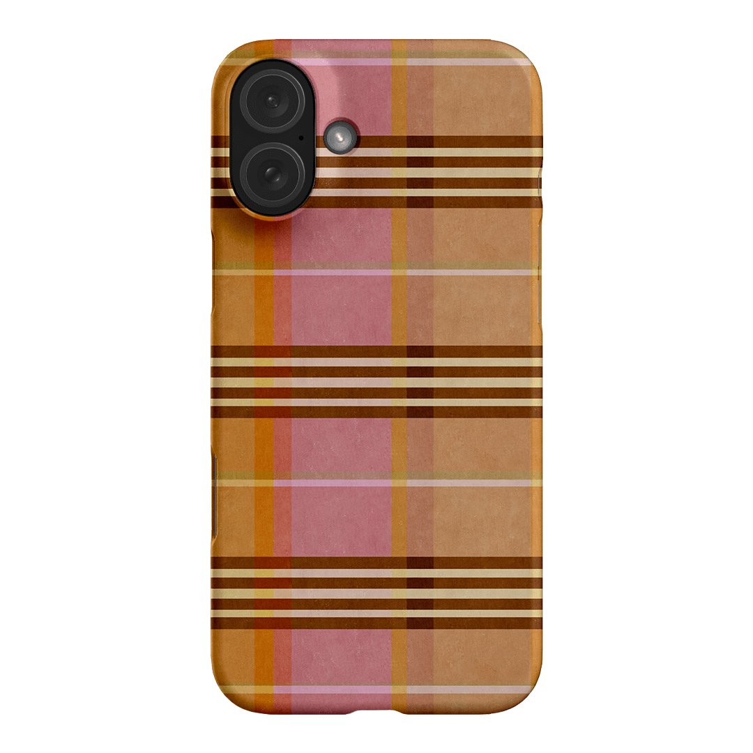 Peachy Plaid Printed Phone Cases iPhone 16 Plus / Snap by Fenton & Fenton - The Dairy