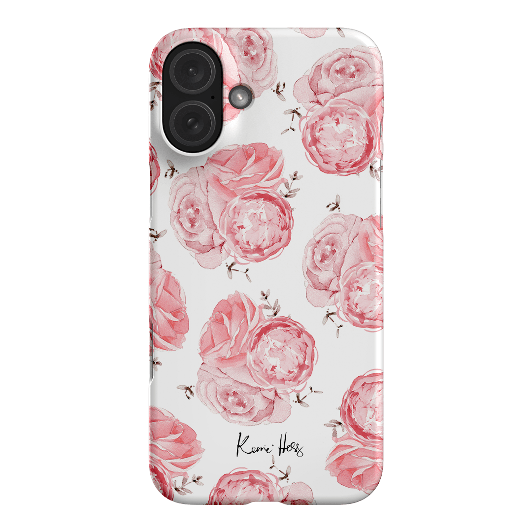 Peony Rose Printed Phone Cases iPhone 16 Plus / Snap by Kerrie Hess - The Dairy