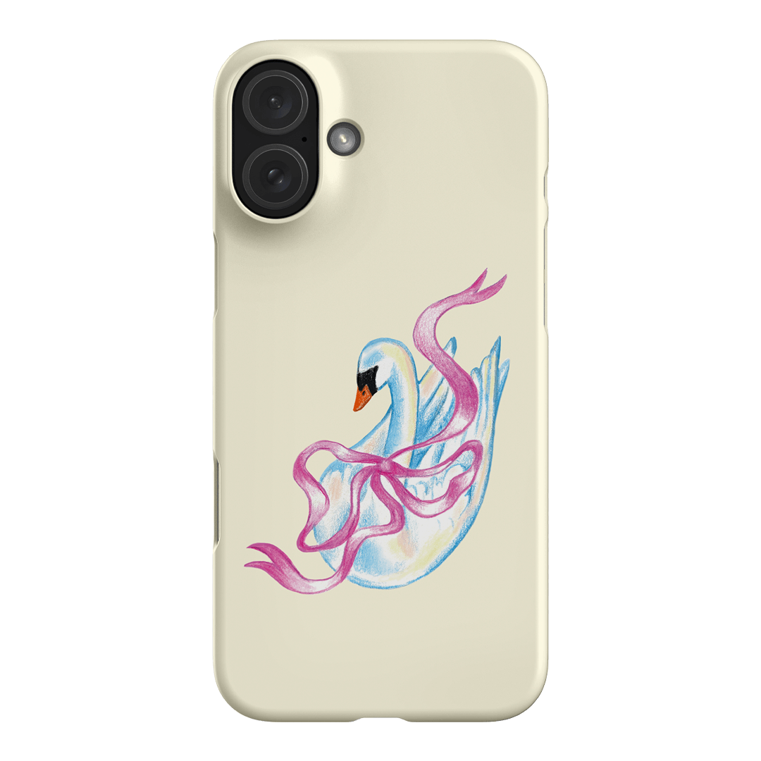 Satin Swan Printed Phone Cases iPhone 16 Plus / Snap by Femke Studio - The Dairy