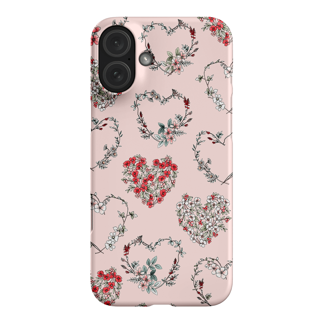 Wild Heart Wreath Printed Phone Cases iPhone 16 Plus / Snap by Typoflora - The Dairy