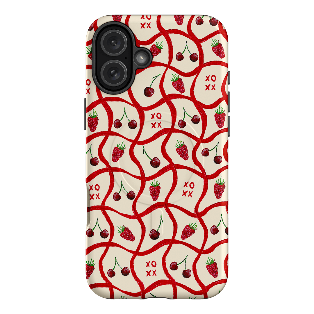 Cherries & Berries Printed Phone Cases iPhone 16 Plus / Armoured MagSafe by BG. Studio - The Dairy