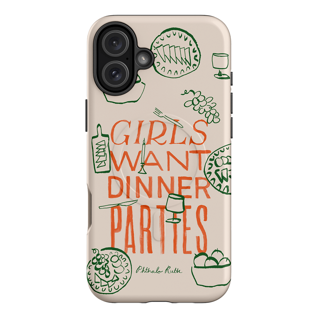 Dinner Parties Printed Phone Cases iPhone 16 Plus / Armoured MagSafe by Phthalo Ruth - The Dairy