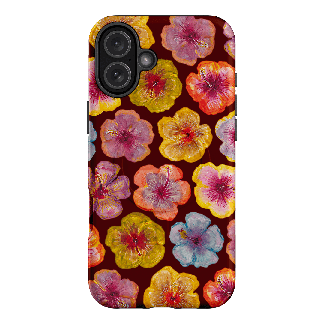 Hibiscus Holiday Rouge Printed Phone Cases iPhone 16 Plus / Armoured MagSafe by BG. Studio - The Dairy