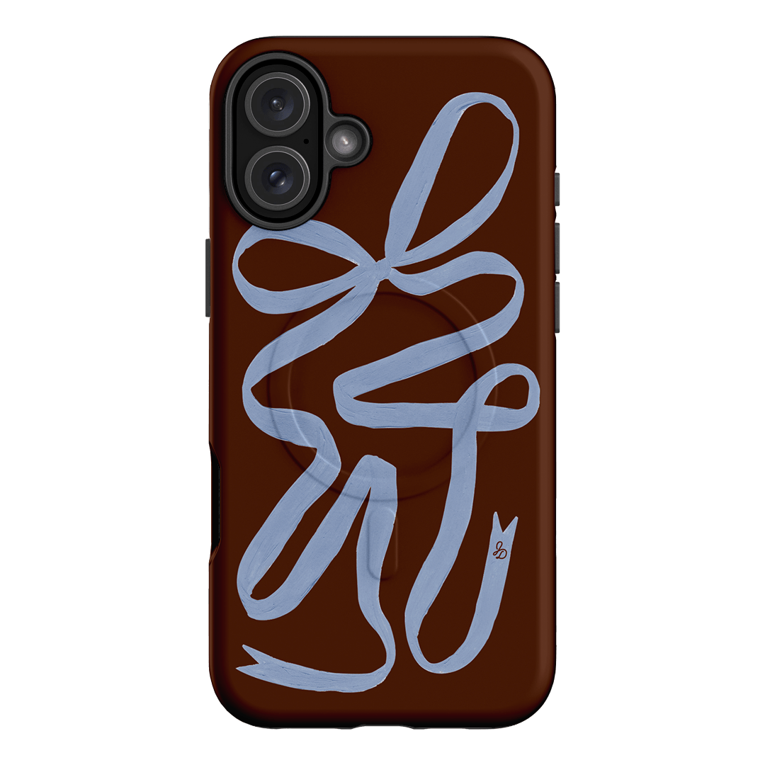 Mocha Ribbon Printed Phone Cases iPhone 16 Plus / Armoured MagSafe by Jasmine Dowling - The Dairy