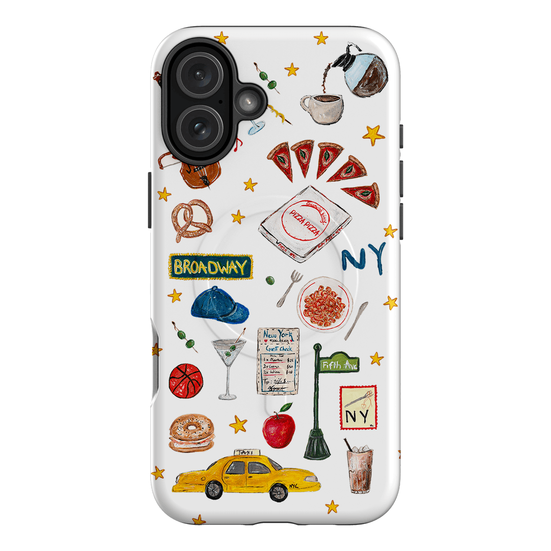 NYC White Printed Phone Cases iPhone 16 Plus / Armoured MagSafe by BG. Studio - The Dairy