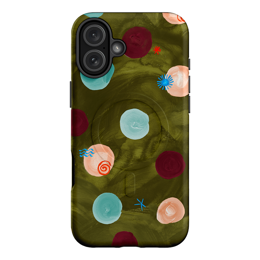 Olive Spot Printed Phone Cases iPhone 16 Plus / Armoured MagSafe by Charlie Taylor - The Dairy