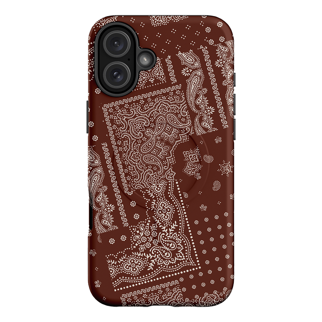Paisley Cinnamon Printed Phone Cases iPhone 16 Plus / Armoured MagSafe by The Dairy - The Dairy
