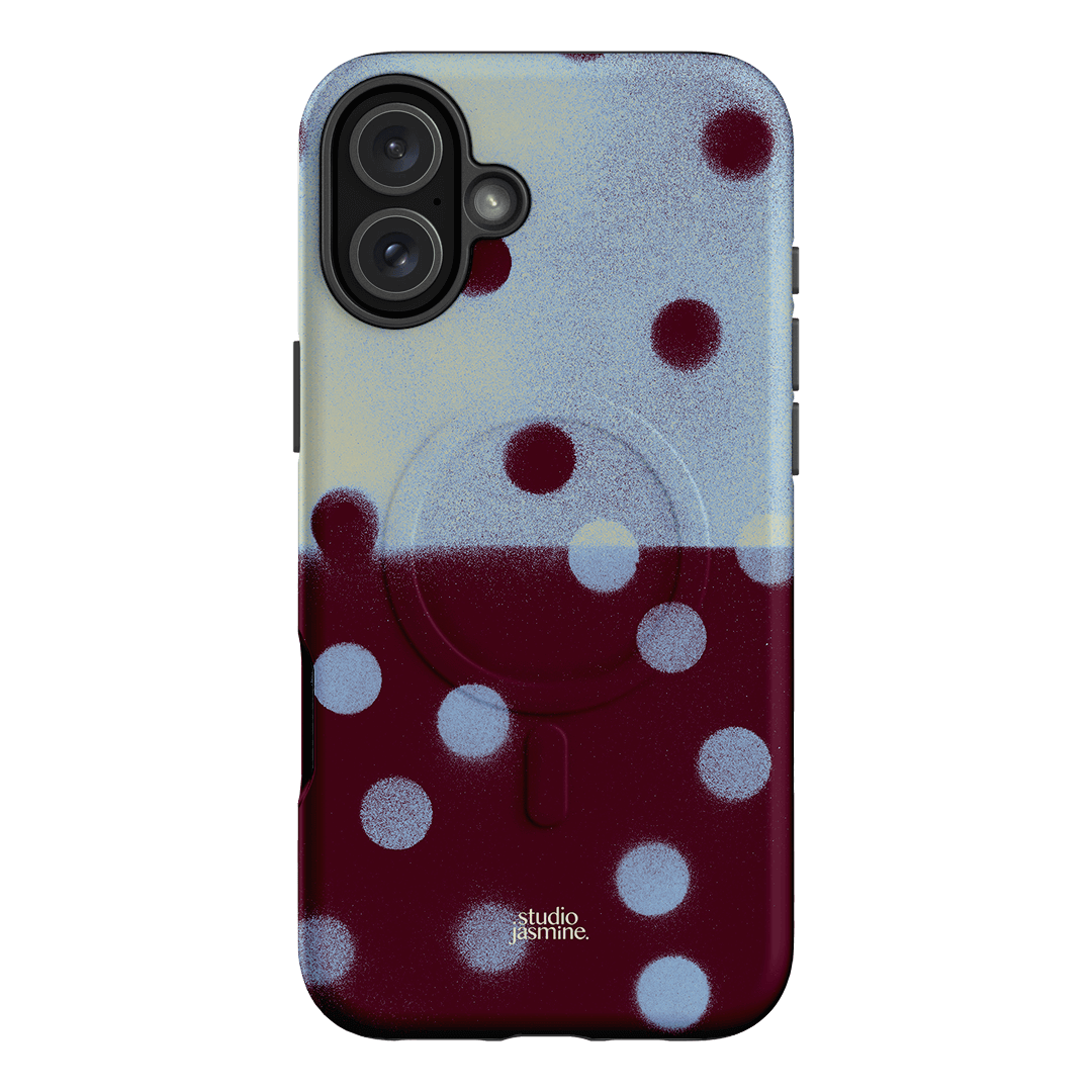 Plum Polka Dot Printed Phone Cases iPhone 16 Plus / Armoured MagSafe by Jasmine Dowling - The Dairy