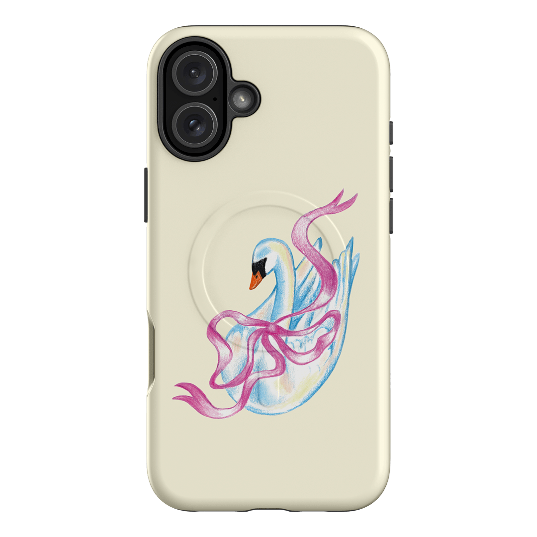 Satin Swan Printed Phone Cases iPhone 16 Plus / Armoured MagSafe by Femke Studio - The Dairy