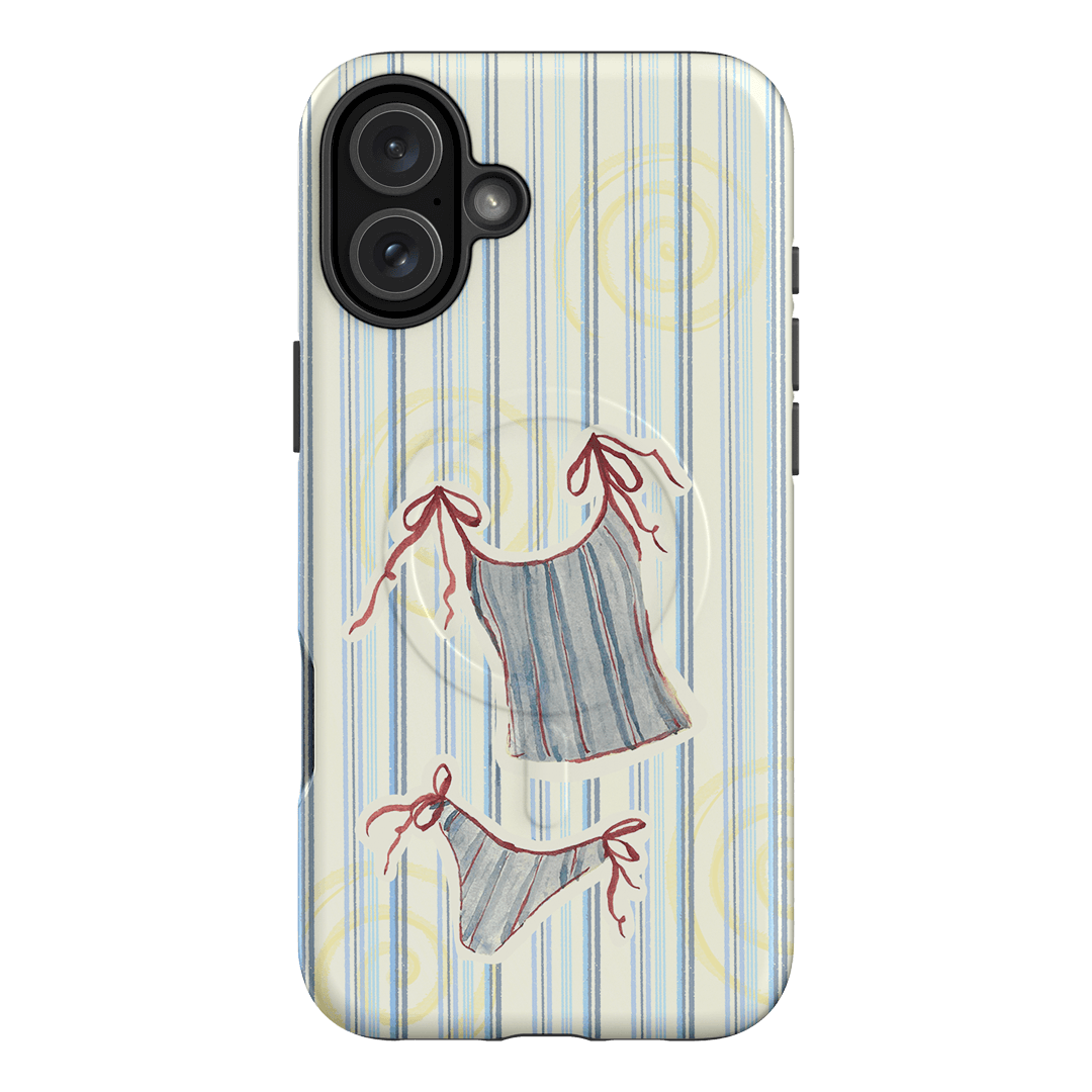 Stripe Tankini Printed Phone Cases iPhone 16 Plus / Armoured MagSafe by Kayla Carr - The Dairy