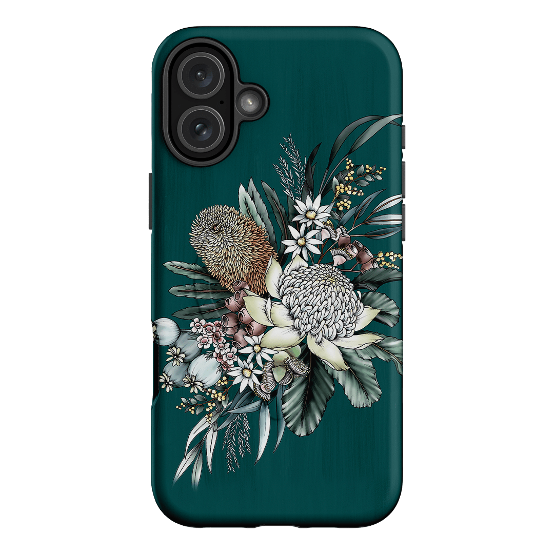 Teal Native Printed Phone Cases iPhone 16 Plus / Armoured MagSafe by Typoflora - The Dairy