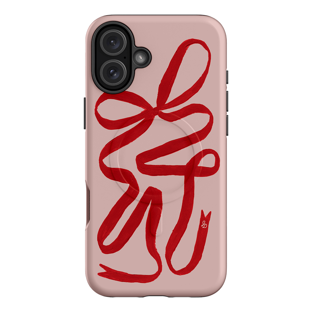 Valentine Ribbon Printed Phone Cases iPhone 16 Plus / Armoured MagSafe by Jasmine Dowling - The Dairy