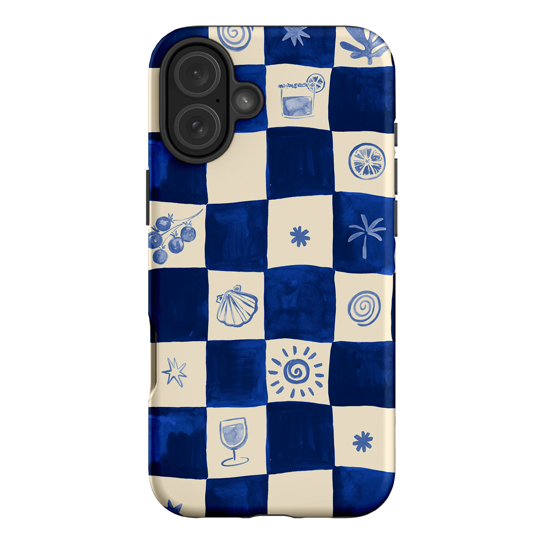 Afternoon Mezze Azure Printed Phone Cases iPhone 16 Plus / Armoured by Charlie Taylor - The Dairy