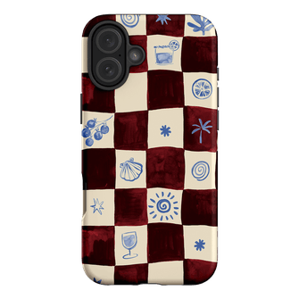 Afternoon Mezze Maroon Printed Phone Cases iPhone 16 Plus / Armoured by Charlie Taylor - The Dairy