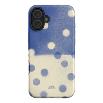 Bleu Polka Dot Printed Phone Cases iPhone 16 Plus / Armoured by Jasmine Dowling - The Dairy
