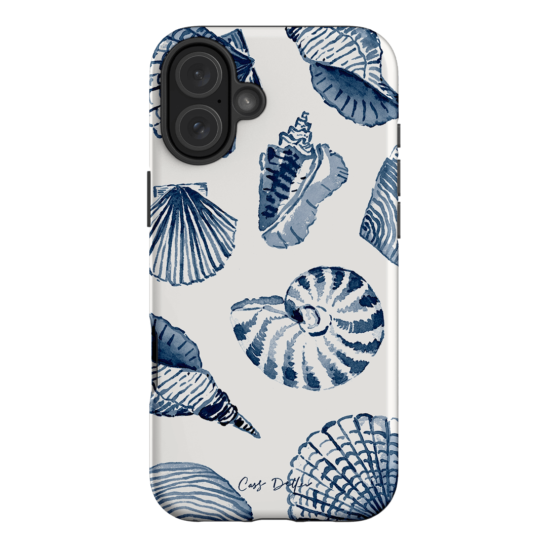 Blue Shells Printed Phone Cases iPhone 16 Plus / Armoured by Cass Deller - The Dairy