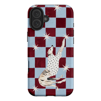 Check Greyhound Blue Printed Phone Cases iPhone 16 Plus / Armoured by Lisa Hu - The Dairy