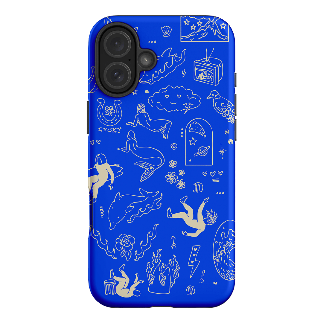 Easty Flash Blue Printed Phone Cases iPhone 16 Plus / Armoured by Easty Beasty - The Dairy