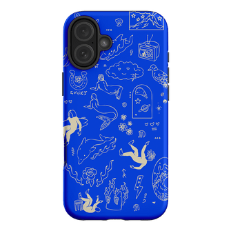 Easty Flash Blue Printed Phone Cases iPhone 16 Plus / Armoured by Easty Beasty - The Dairy