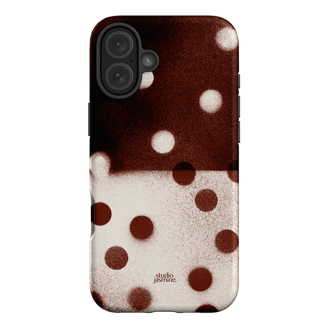 Espresso Polka Dot Printed Phone Cases iPhone 16 Plus / Armoured by Jasmine Dowling - The Dairy