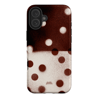 Espresso Polka Dot Printed Phone Cases iPhone 16 Plus / Armoured by Jasmine Dowling - The Dairy